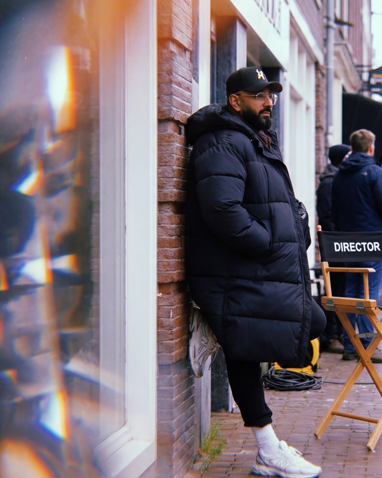 Sukh Banwait on set